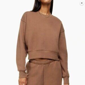 Aritzia Tna Cozy Fleece Boyfriend Cropped Crewneck, XXS